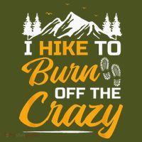 I Hike To Burn Off The Crazy Funny Hiking The Baniff Cuffed Pom Beanie thumb 2