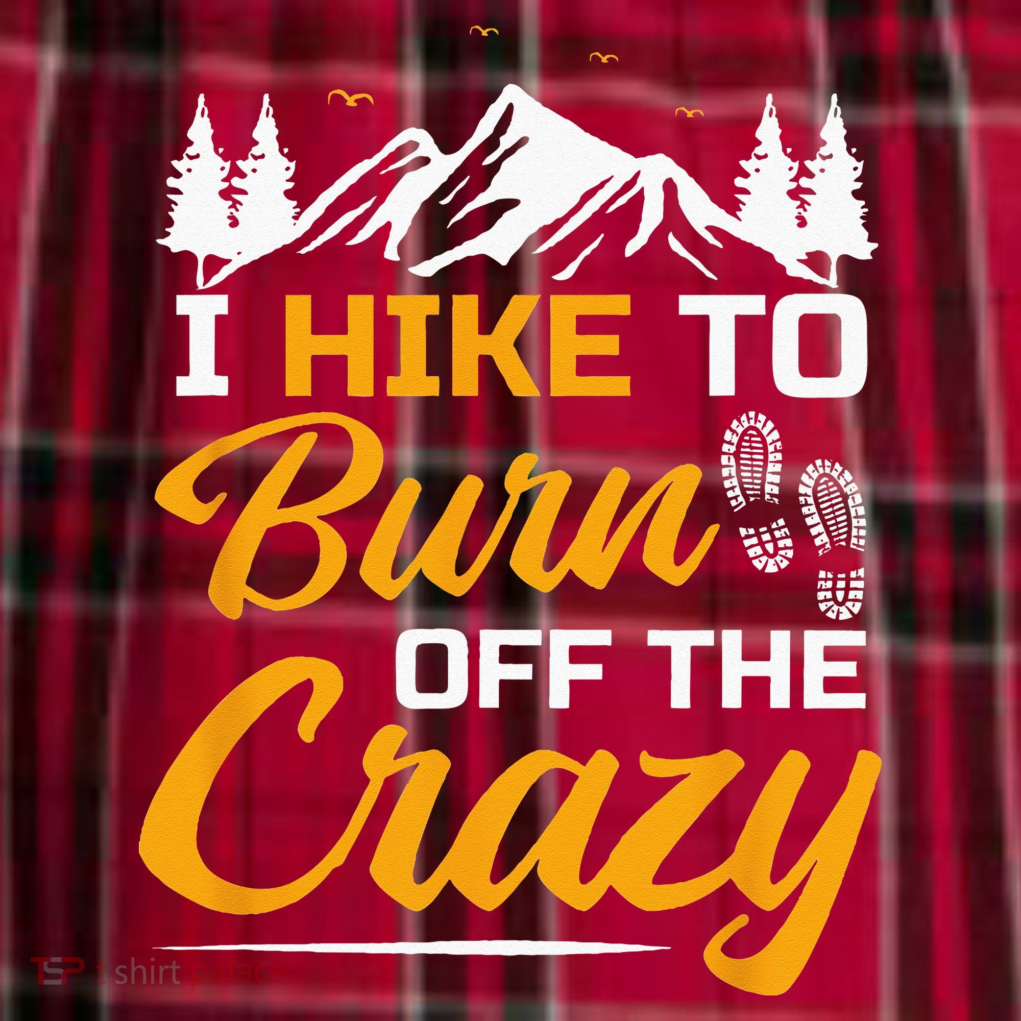 I Hike To Burn Off The Crazy Funny Hiking Women's Flannel Plaid Pajama Pants