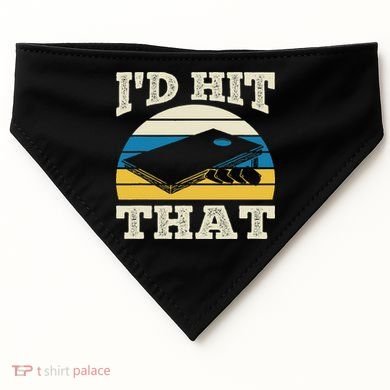 I'd Hit That Bag Bean Cornhole USA-Made Doggie Bandana