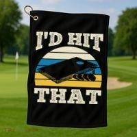 I'd Hit That Bag Bean Cornhole Golf Towel thumb 1