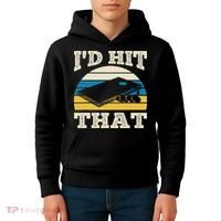 I'd Hit That Bag Bean Cornhole Kids Hoodie thumb 4