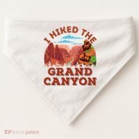 I Hiked The Grand Canyon Souvenir Hiker Hiking  USA-Made Doggie Bandana thumb 0