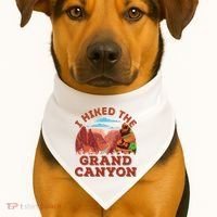 I Hiked The Grand Canyon Souvenir Hiker Hiking  USA-Made Doggie Bandana thumb 1