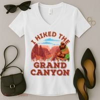 I Hiked The Grand Canyon Souvenir Hiker Hiking  Women's V-Neck T-Shirt thumb 2