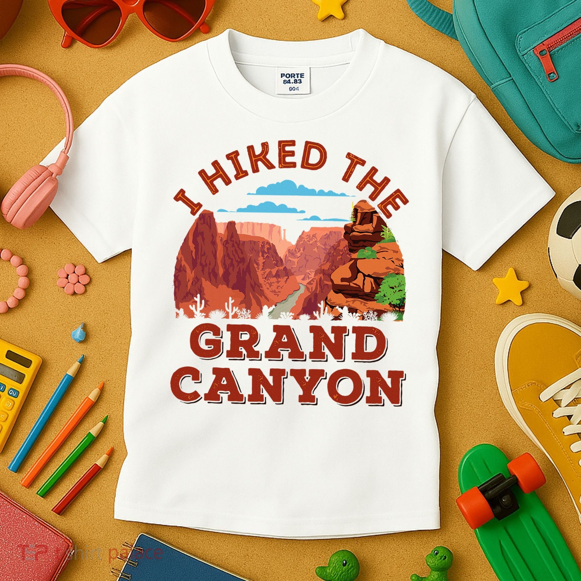 I Hiked The Grand Canyon Souvenir Hiker Hiking  Kids T-Shirt