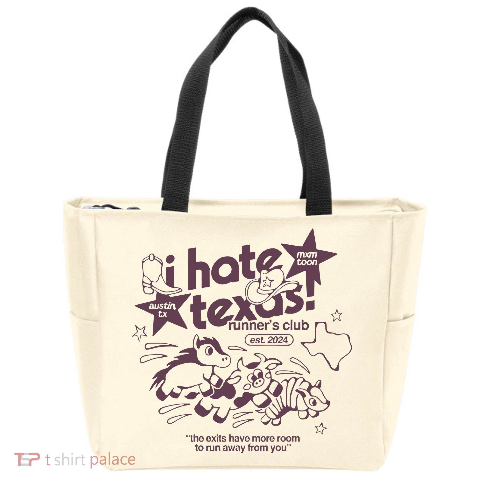 I Hate Texas RunnerS Tote Bag