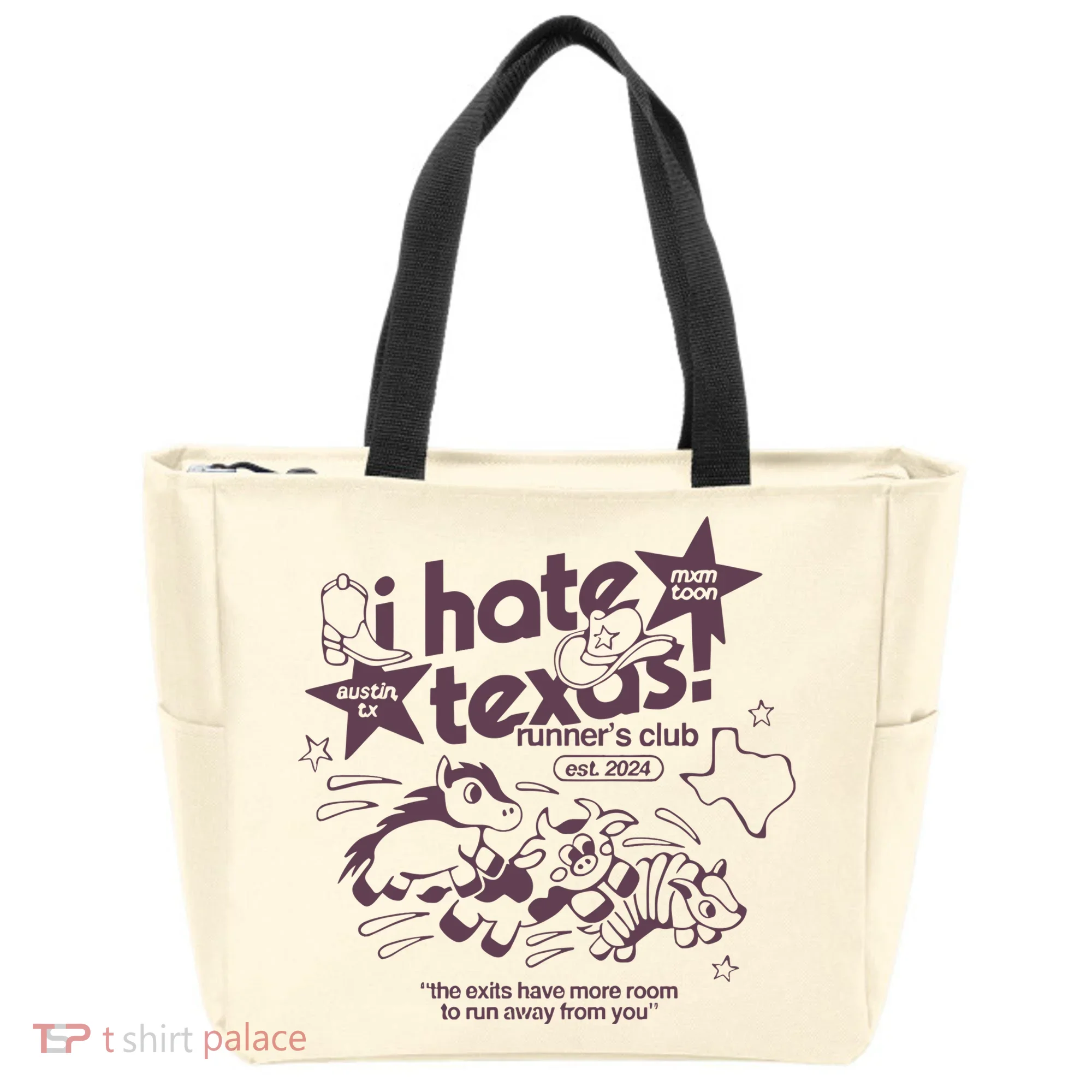 I Hate Texas RunnerS Tote Bag