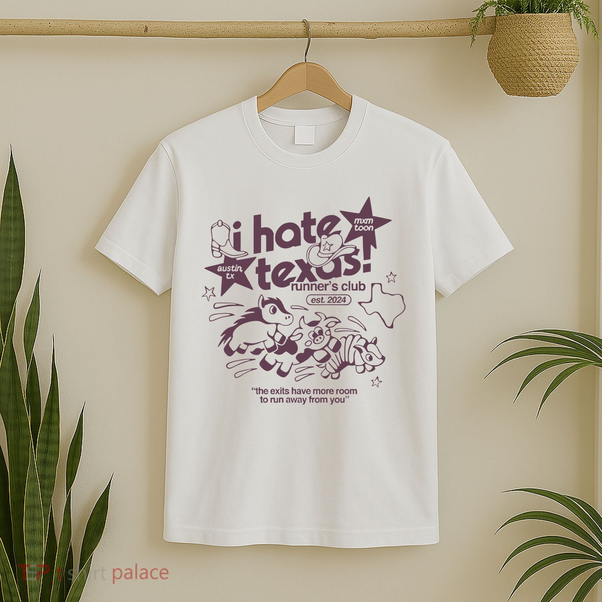 I Hate Texas RunnerS T-Shirt