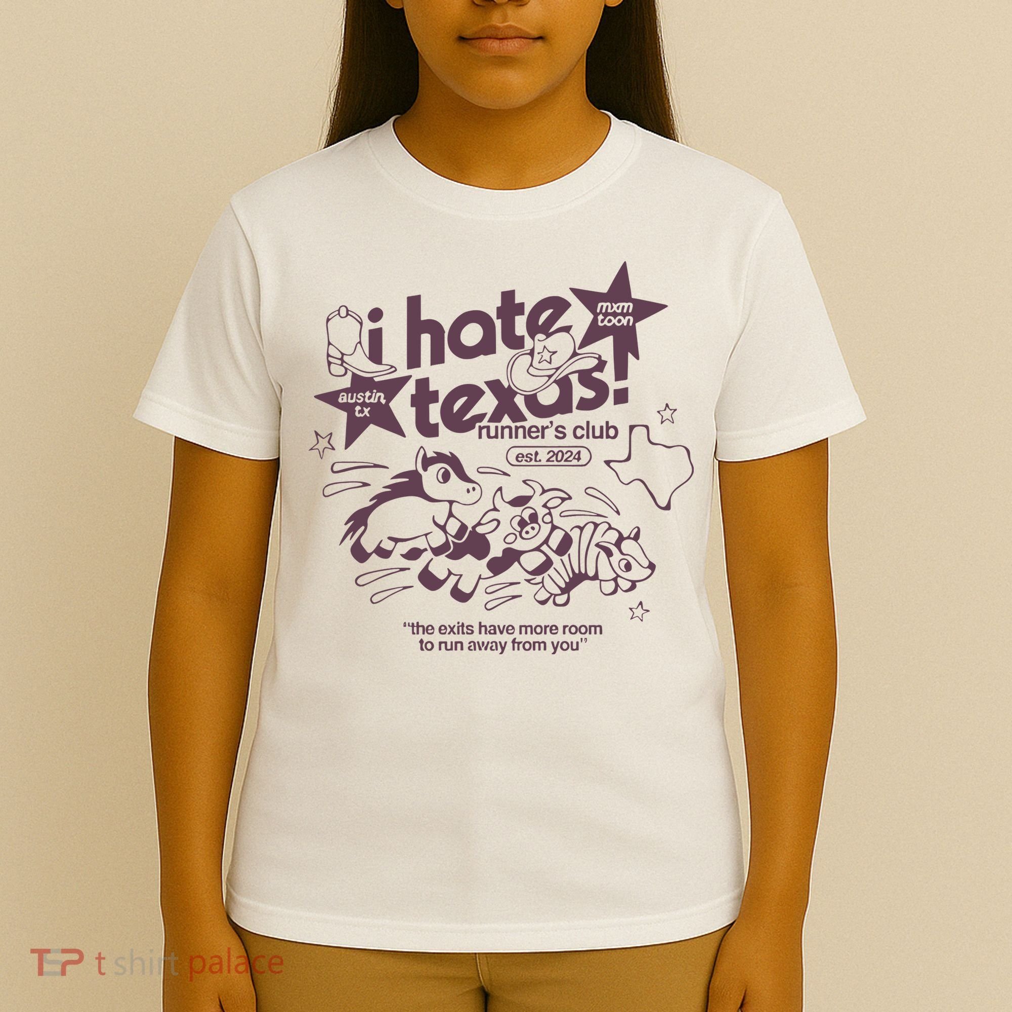 I Hate Texas RunnerS T-Shirt