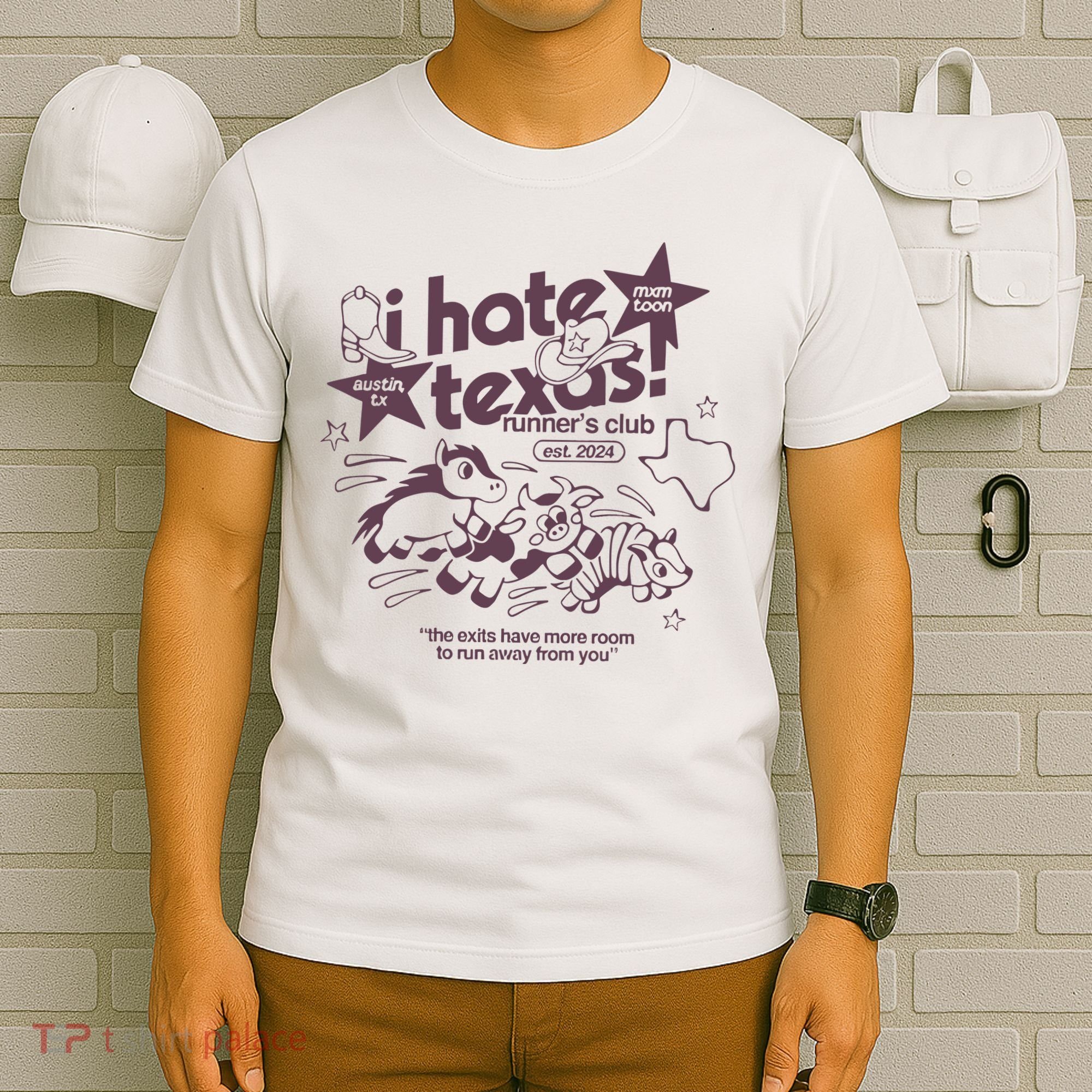 I Hate Texas RunnerS T-Shirt