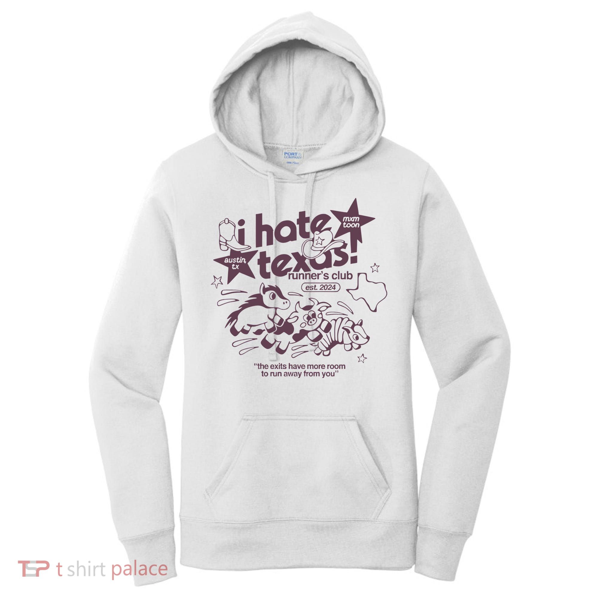 I Hate Texas RunnerS Women's Hoodie