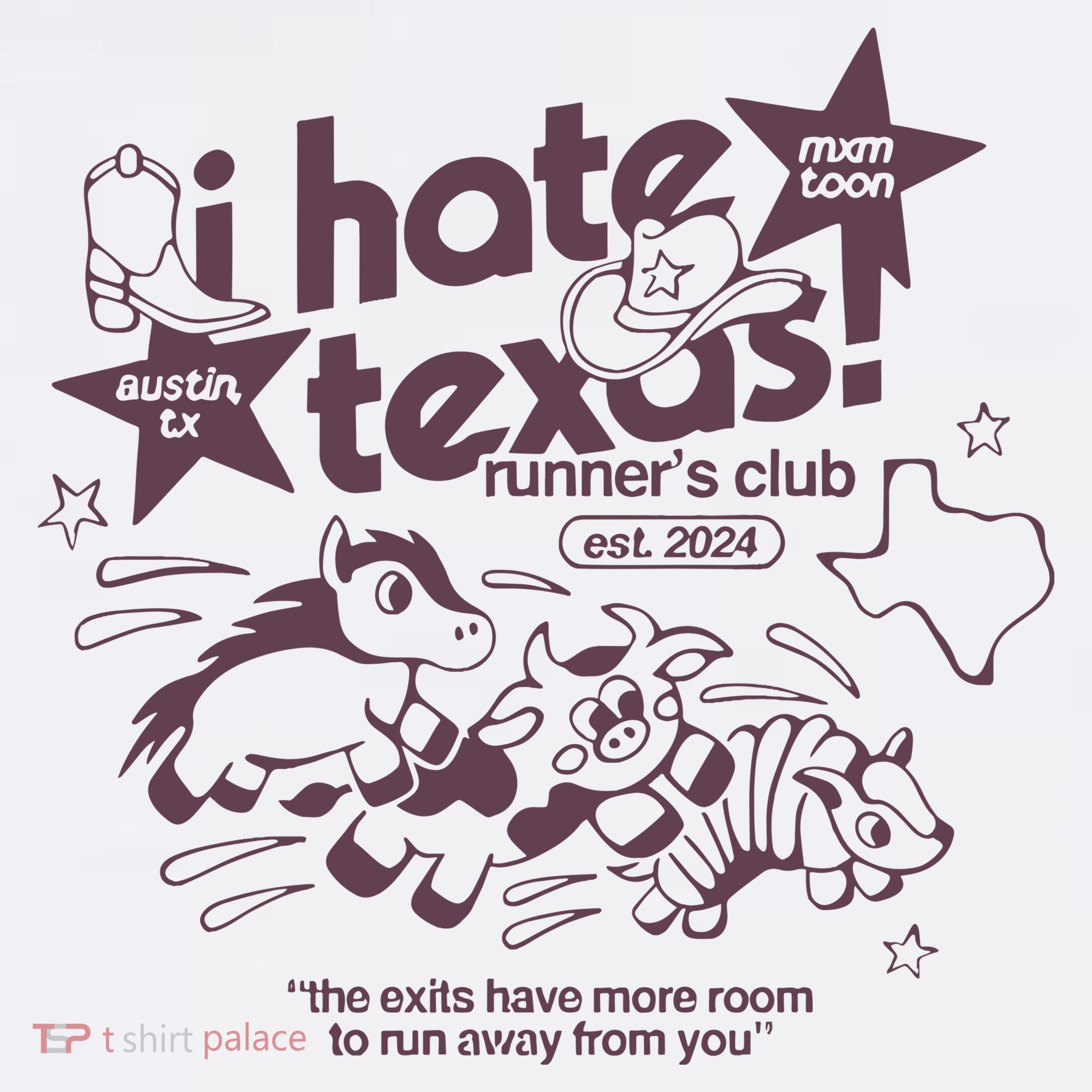 I Hate Texas RunnerS Mousepad