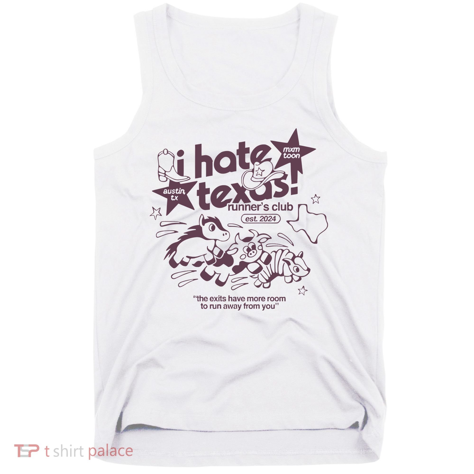 I Hate Texas RunnerS Tank Top