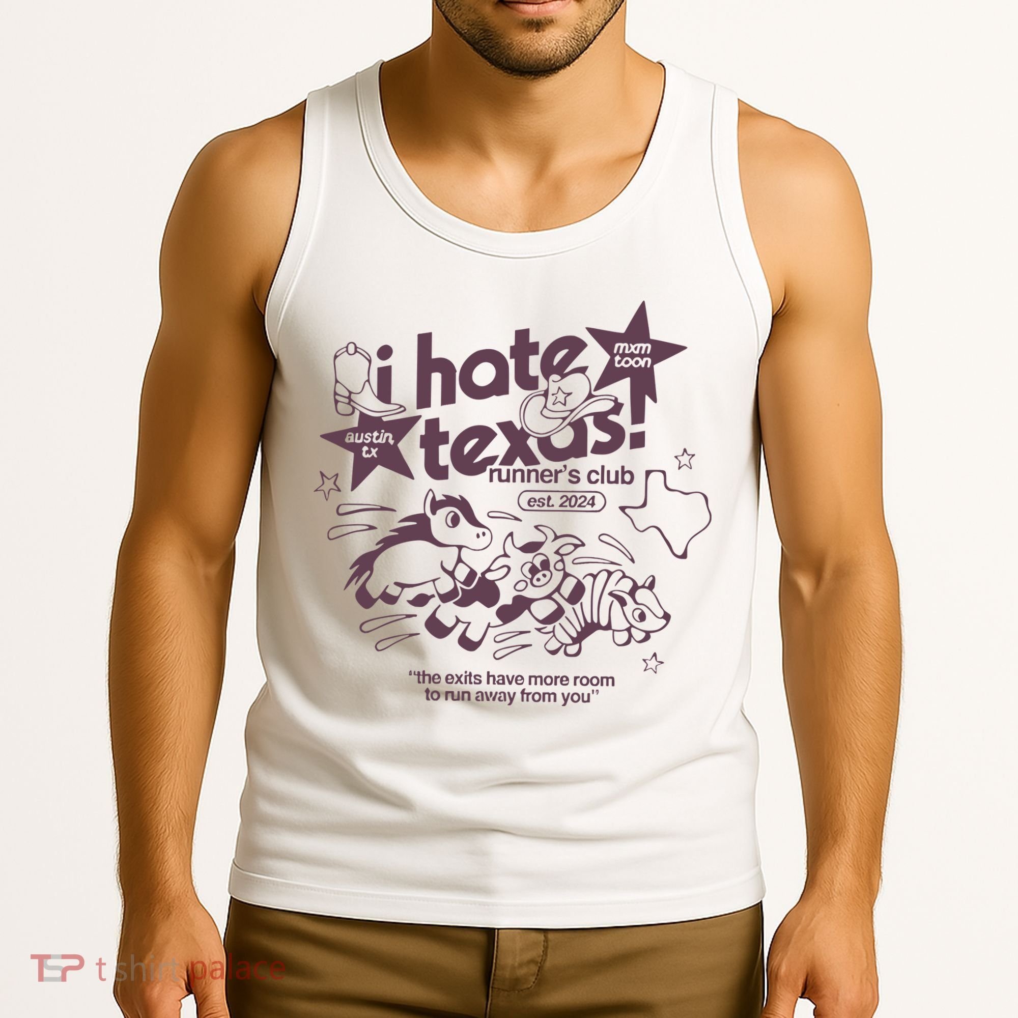I Hate Texas RunnerS Tank Top