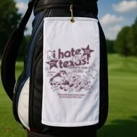 I Hate Texas RunnerS Golf Towel thumb 2