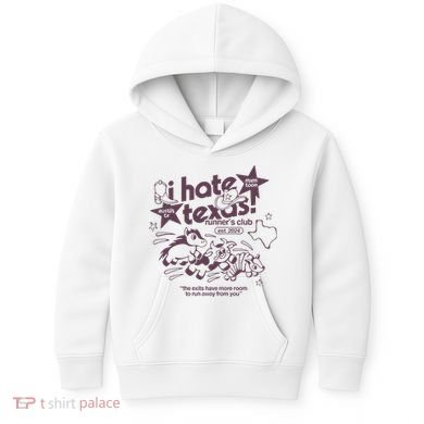 I Hate Texas RunnerS Kids Hoodie