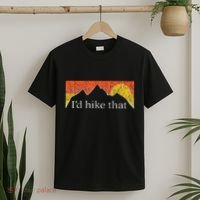 ID Hike That Hiker Hiking Mountain Sunset Vintage Theme T-Shirt thumb 2