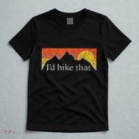 ID Hike That Hiker Hiking Mountain Sunset Vintage Theme T-Shirt thumb 5