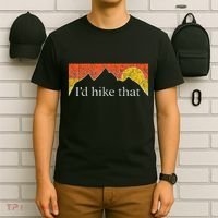 ID Hike That Hiker Hiking Mountain Sunset Vintage Theme T-Shirt thumb 6
