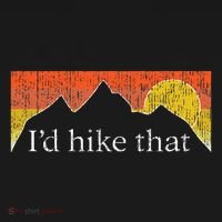 ID Hike That Hiker Hiking Mountain Sunset Vintage Theme T-Shirt thumb 7