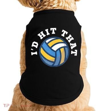 Id Hit That Funny Volleyball Design Doggie Tank