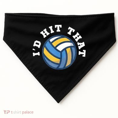 Id Hit That Funny Volleyball Design USA-Made Doggie Bandana