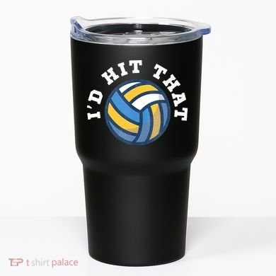 Id Hit That Funny Volleyball Design Tumbler