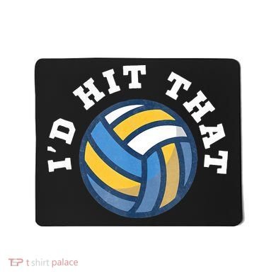 Id Hit That Funny Volleyball Design Mousepad