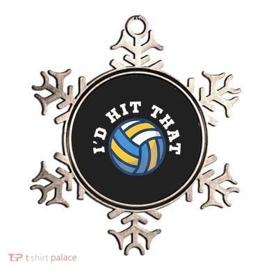 Id Hit That Funny Volleyball Design Ornament