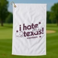 I Hate Texas RunnerS Club Golf Towel thumb 1