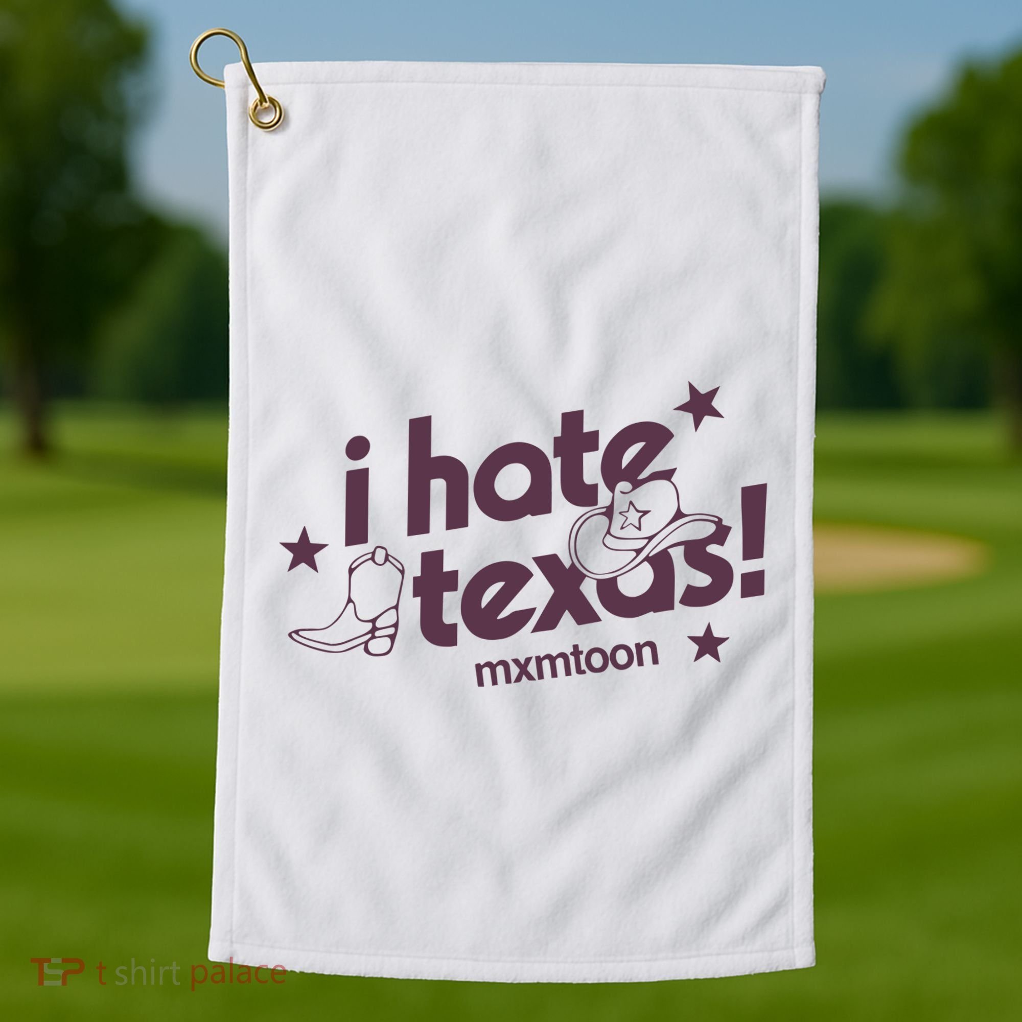 I Hate Texas RunnerS Club Golf Towel