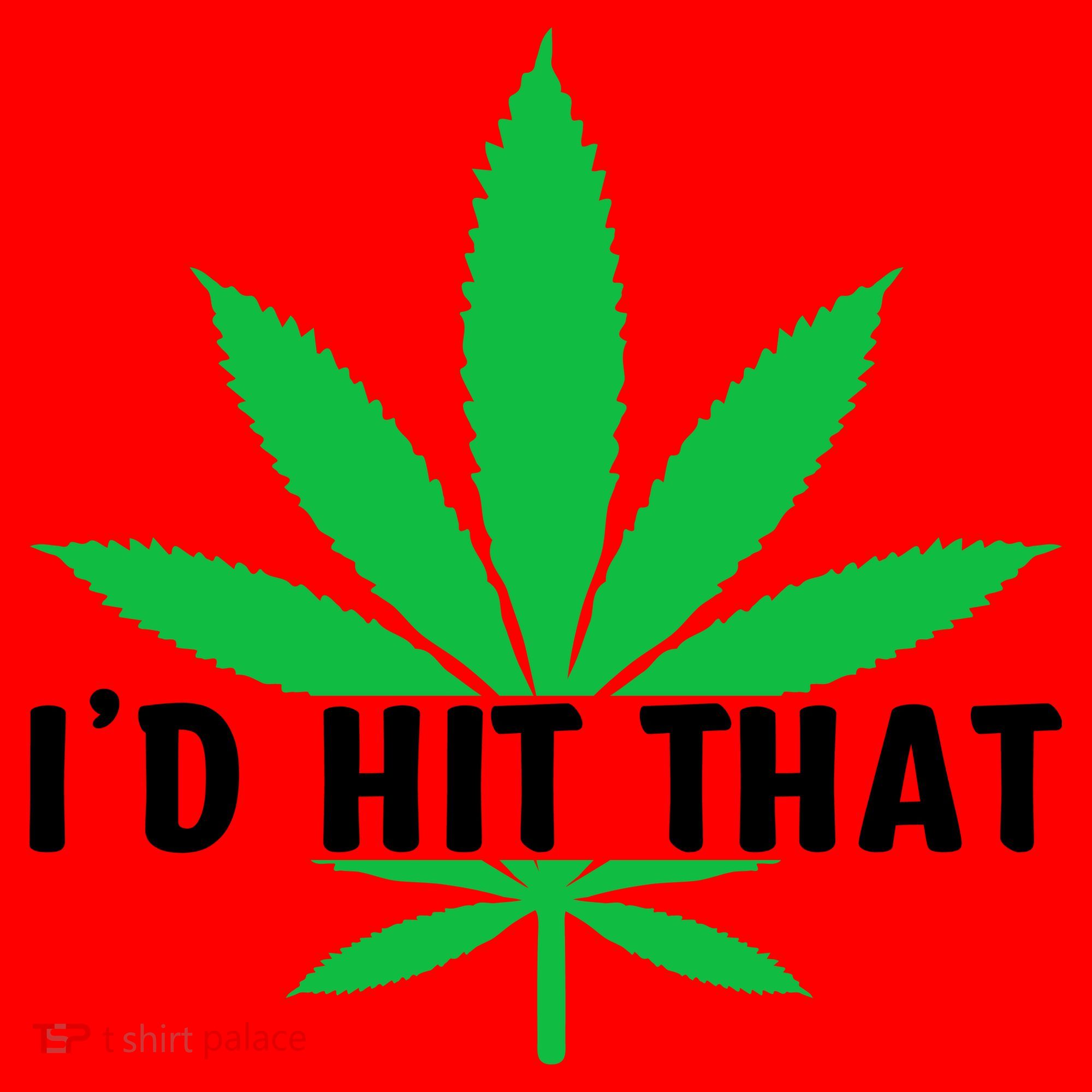ID Hit That Funny Weed 4/20 Santa Hat