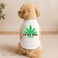 ID Hit That Funny Weed 4/20 Doggie Tank thumb 2