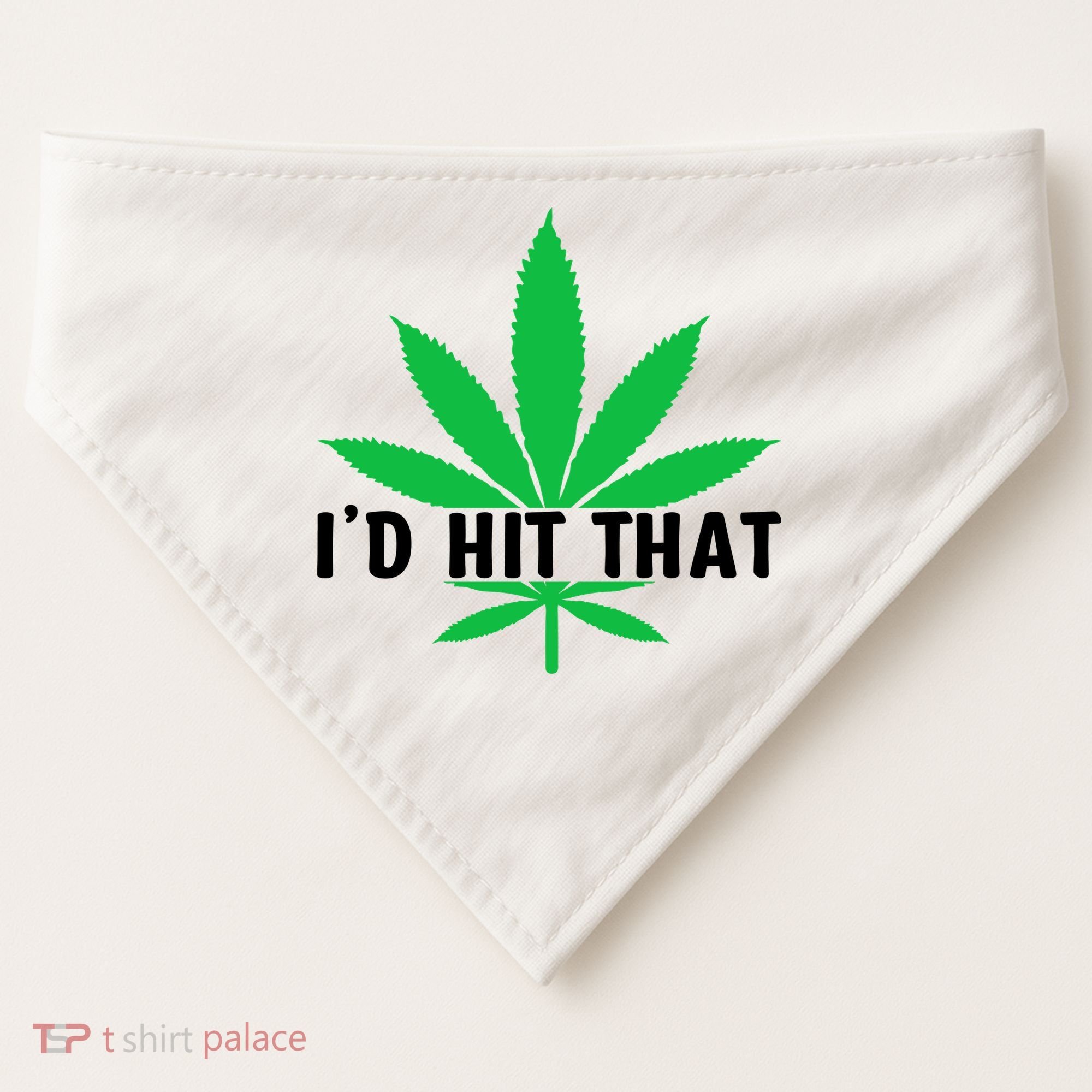 ID Hit That Funny Weed 4/20 USA-Made Doggie Bandana