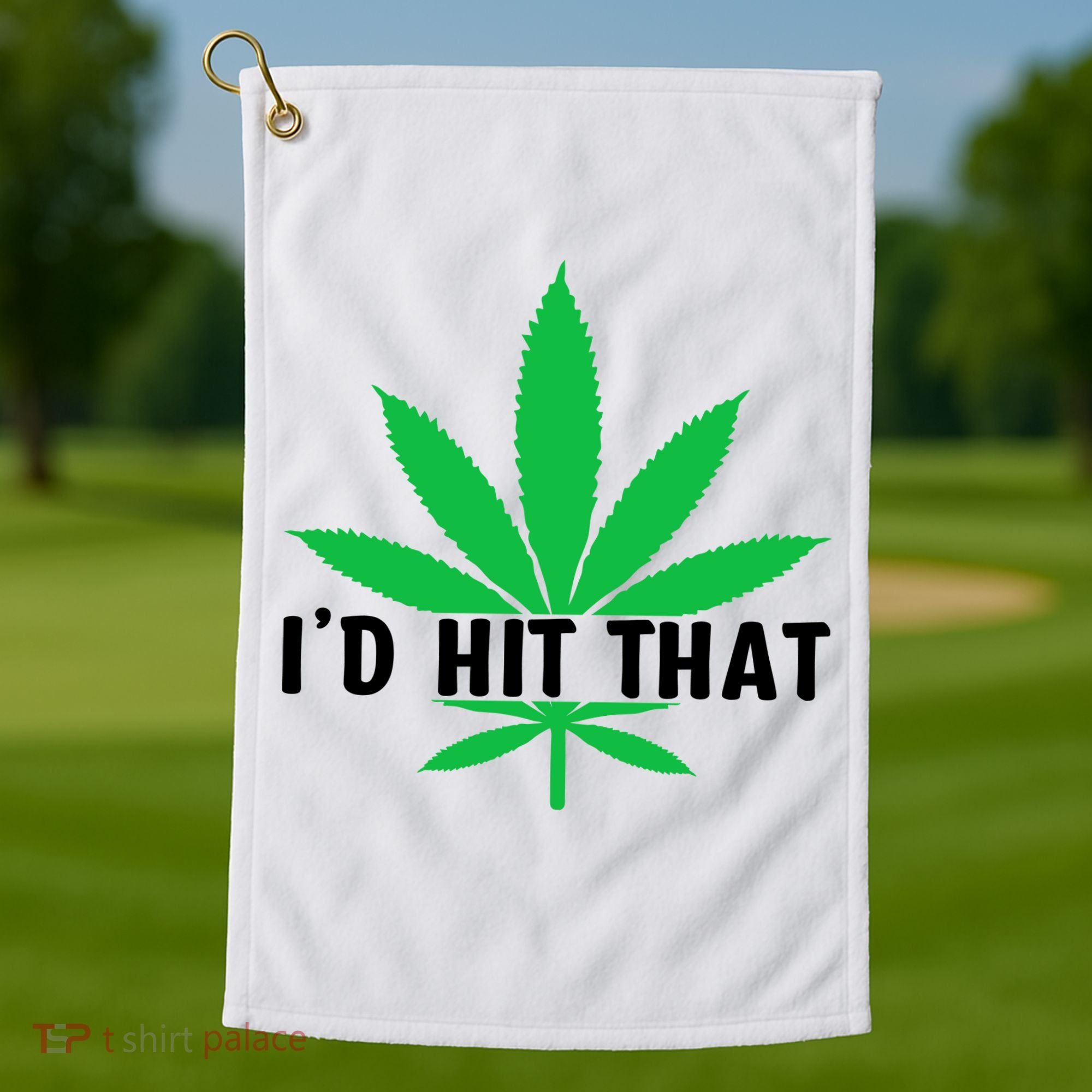 ID Hit That Funny Weed 4/20 Golf Towel