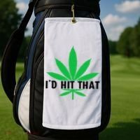 ID Hit That Funny Weed 4/20 Golf Towel thumb 2