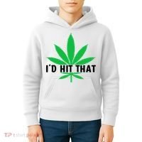 ID Hit That Funny Weed 4/20 Kids Hoodie thumb 4