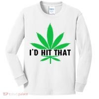 ID Hit That Funny Weed 4/20 Kids Long Sleeve Shirt thumb 0
