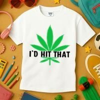 ID Hit That Funny Weed 4/20 Kids T-Shirt thumb 3