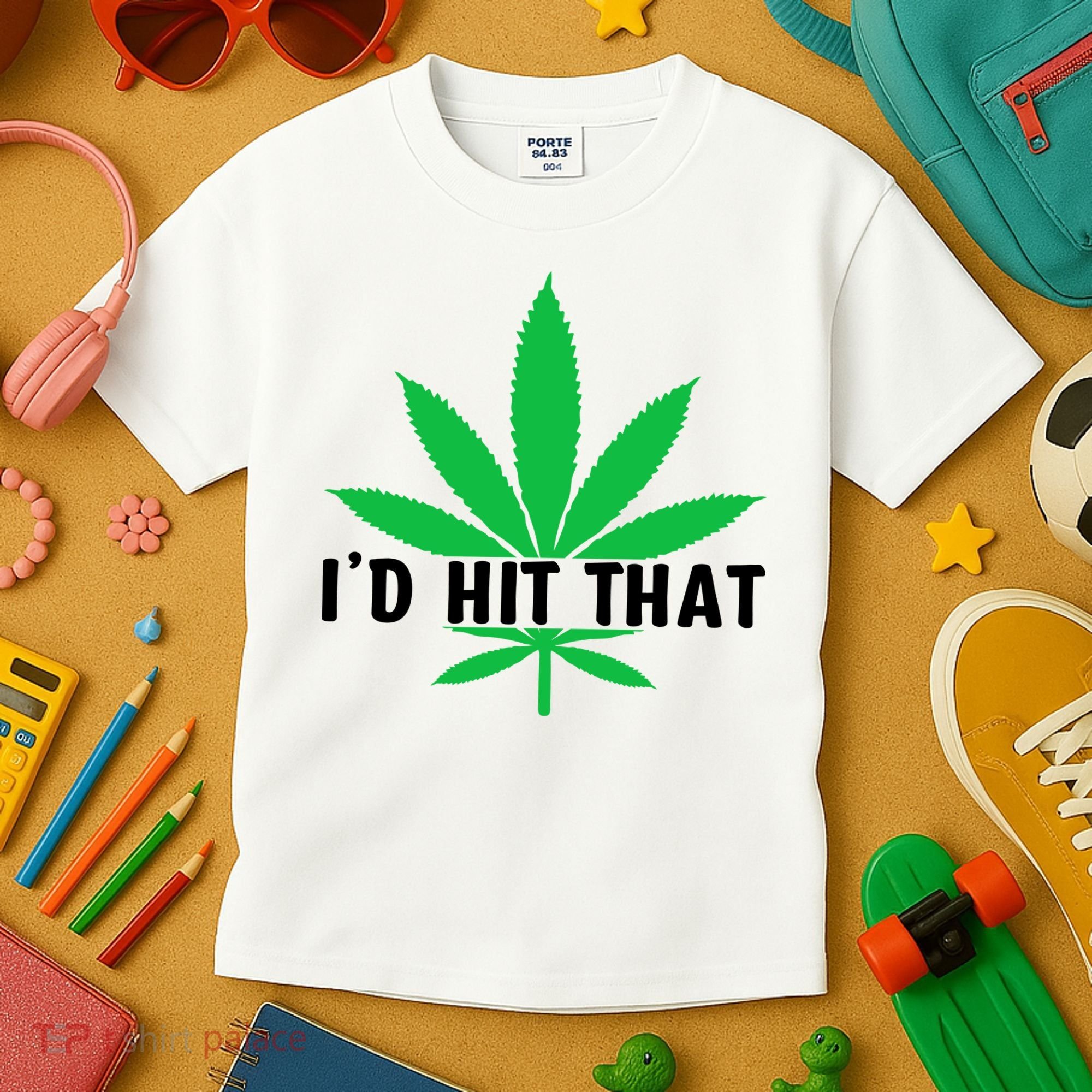ID Hit That Funny Weed 4/20 Kids T-Shirt