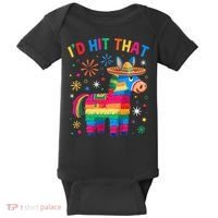 Id Hit That Pinata Funny 5 Cinco De Mayo Party Mexican Baby Bodysuit thumb 0