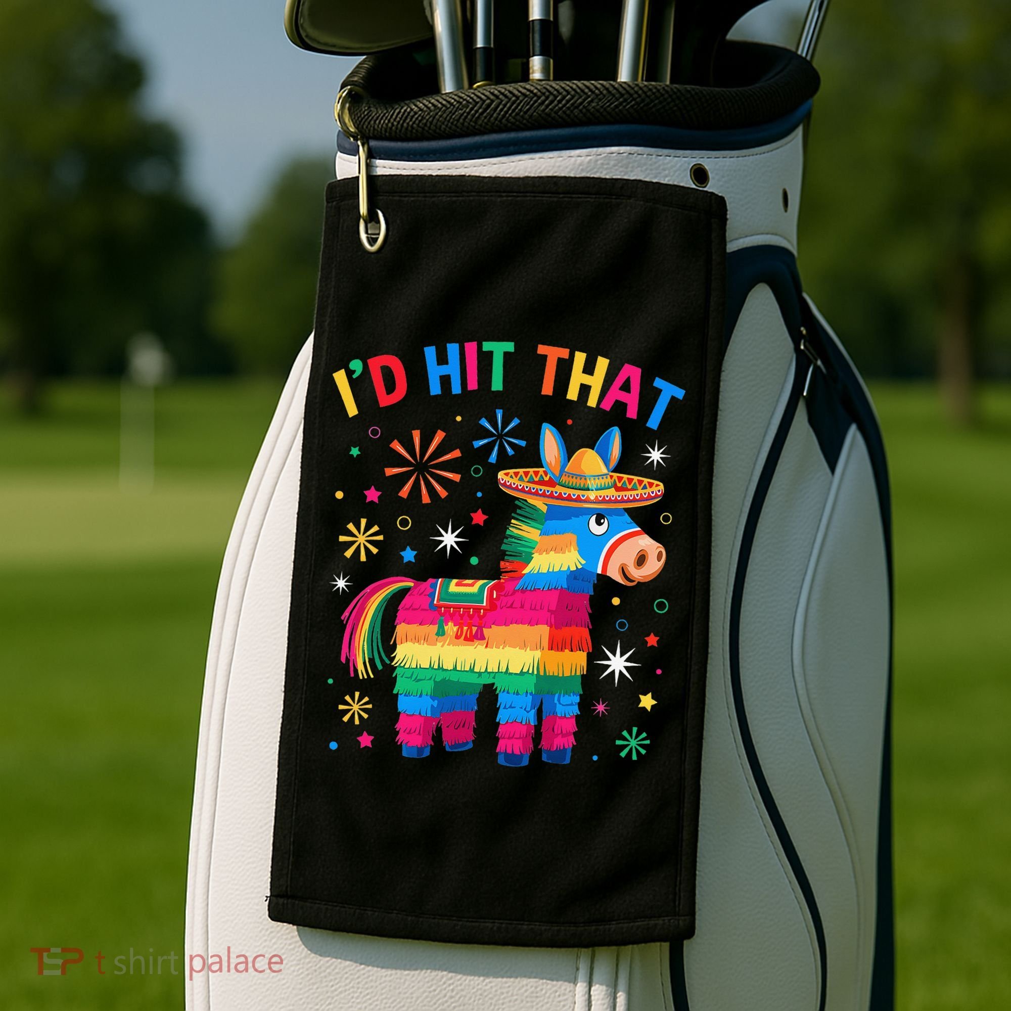 Id Hit That Pinata Funny 5 Cinco De Mayo Party Mexican Golf Towel