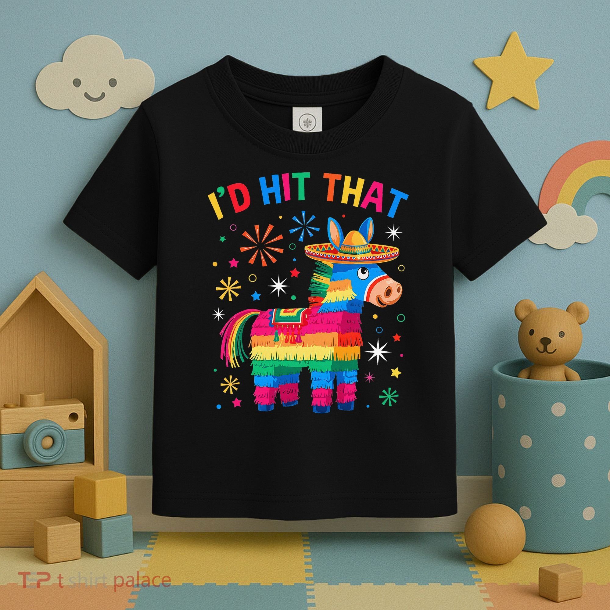 Id Hit That Pinata Funny 5 Cinco De Mayo Party Mexican Toddler T-Shirt