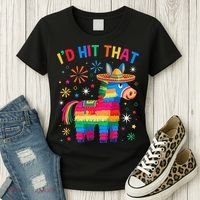Id Hit That Pinata Funny 5 Cinco De Mayo Party Mexican Women's T-Shirt thumb 3
