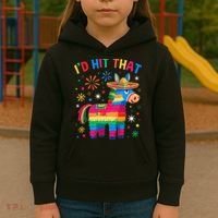 Id Hit That Pinata Funny 5 Cinco De Mayo Party Mexican Kids Hoodie thumb 3