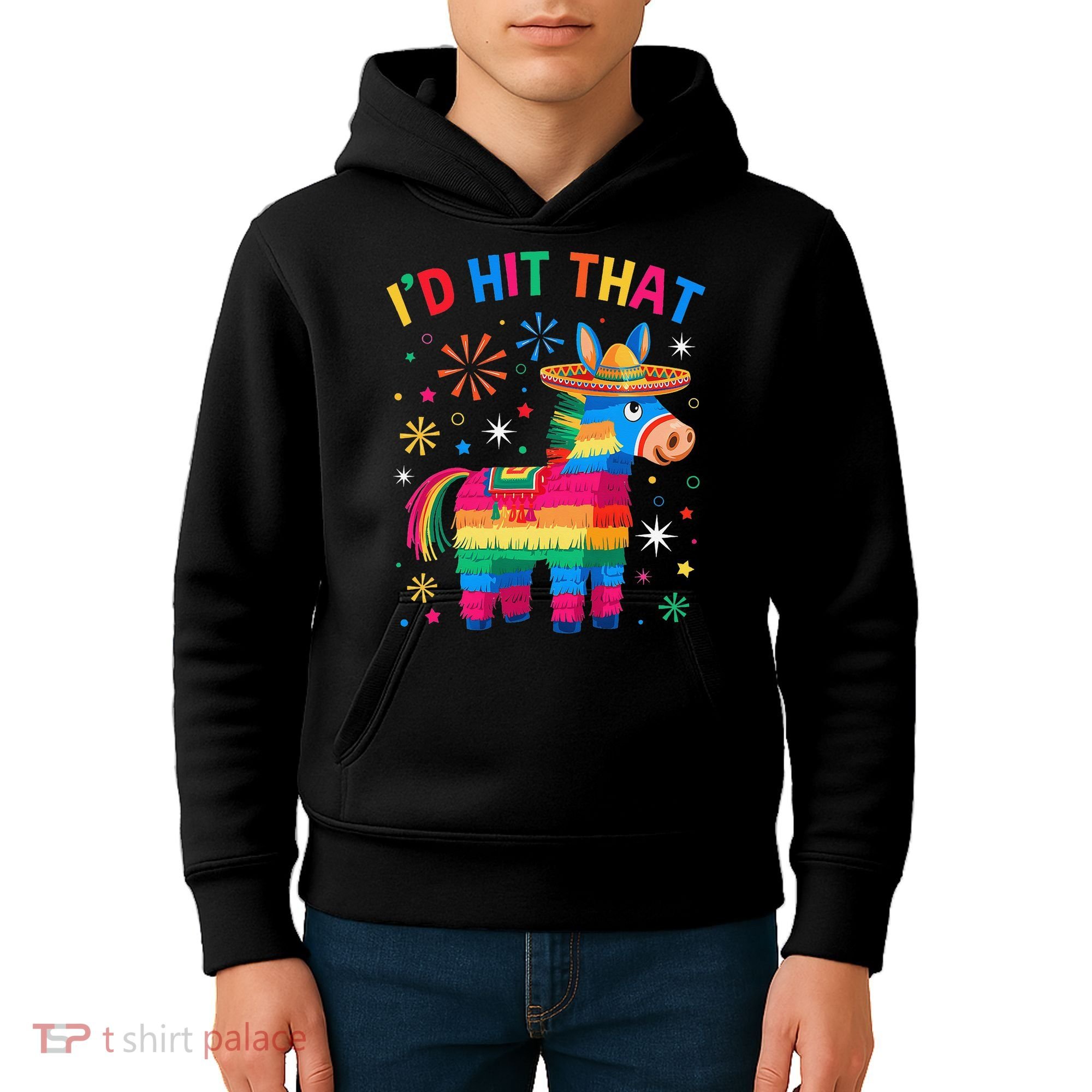 Id Hit That Pinata Funny 5 Cinco De Mayo Party Mexican Kids Hoodie