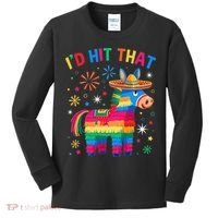 Id Hit That Pinata Funny 5 Cinco De Mayo Party Mexican Kids Long Sleeve Shirt thumb 0