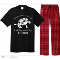 I Have Two Wolves Inside Of Me And They Won't Stop Fvcking Pajama Set thumb 0