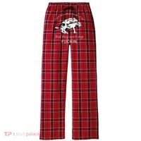 I Have Two Wolves Inside Of Me And They Won't Stop Fvcking Women's Flannel Plaid Pajama Pants thumb 0
