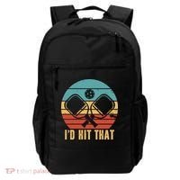 I'd Hit That Funny Pickleball Retro Backpack thumb 0
